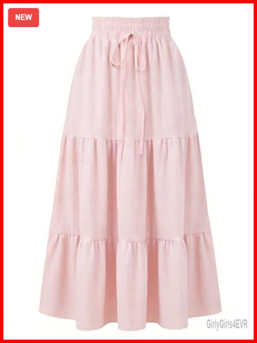 Boho Ruffled Maxi Skirt with Pockets Crinkle Fabric